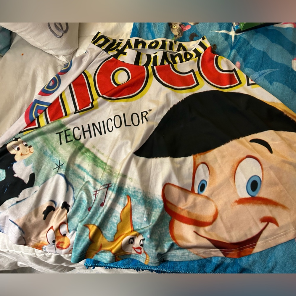 Disney Pinocchio Jiminy Cricket a-Line skirt L NWOT